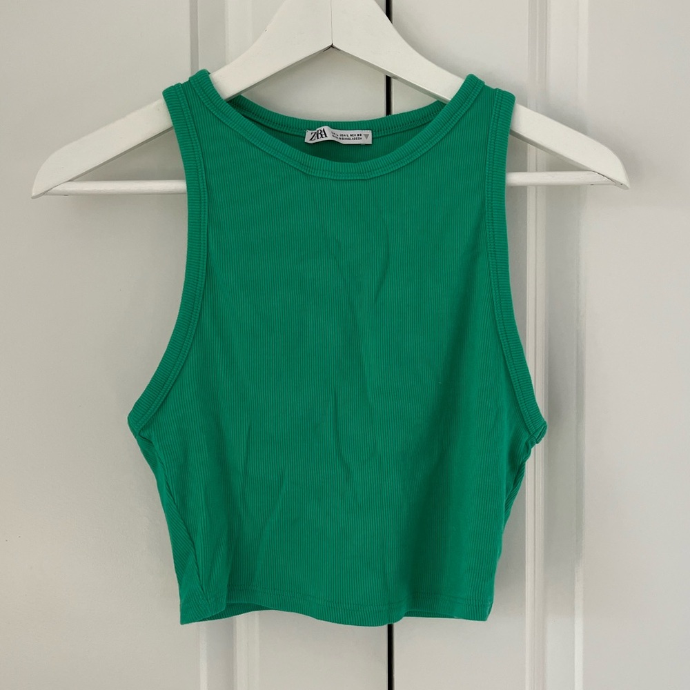 Green Zara tank top